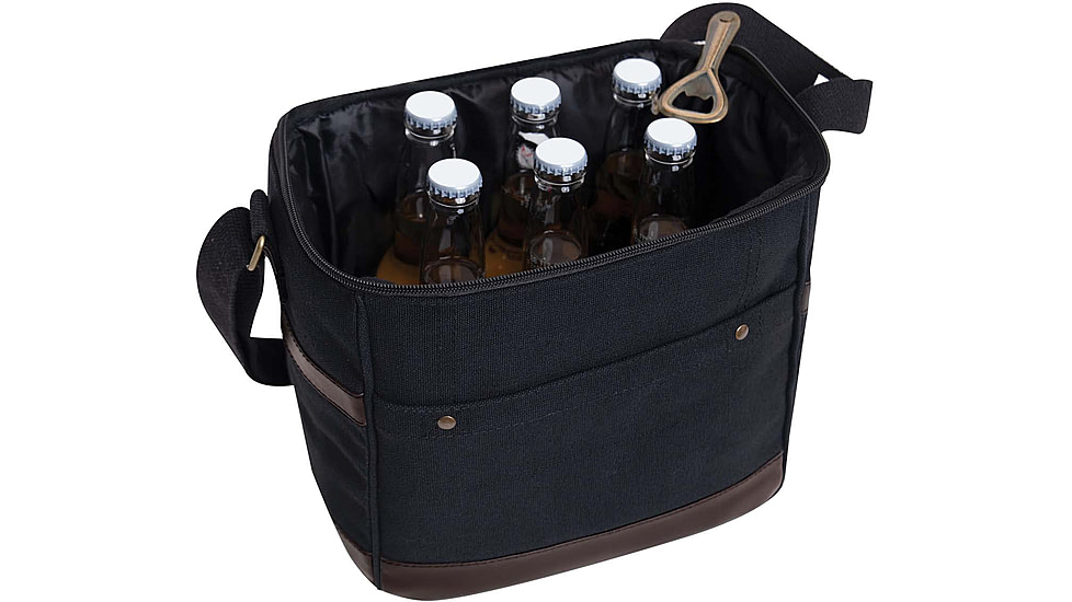 Rothco Canvas Insulated Cooler Bag, Black, 2609-Black