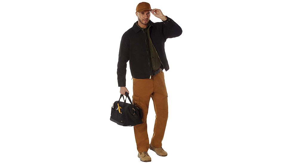 Rothco Canvas Work Jacket - Men's, Black, Small, 613902039124