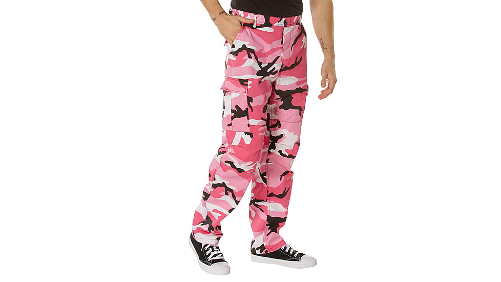 Rothco Color Camo Tactical BDU Pants - Mens, Pink Camo, Small, 8670-PinkCamo-S27-31Waist