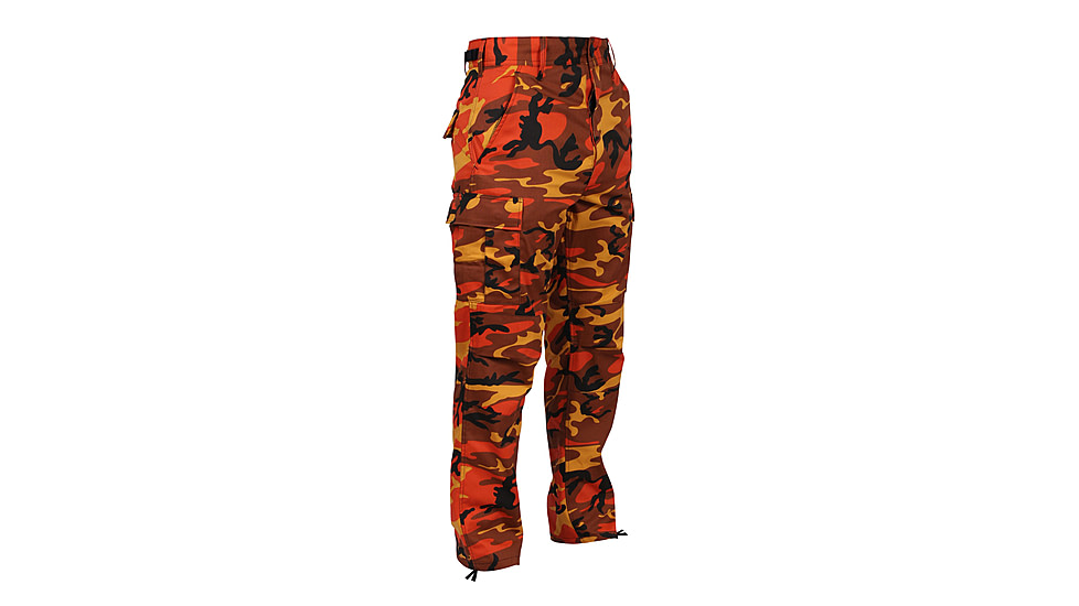 Rothco Color Camo Tactical BDU Pants - Mens, Savage Orange Camo, Small, 8865-SavageOrangeCamo-S27-31Waist