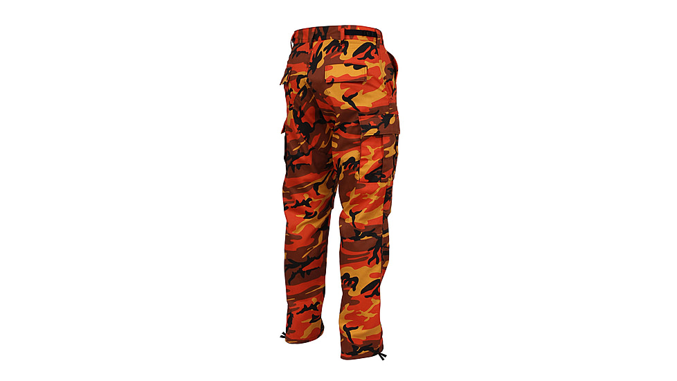 Rothco Color Camo Tactical BDU Pants - Mens, Savage Orange Camo, Small, 8865-SavageOrangeCamo-S27-31Waist
