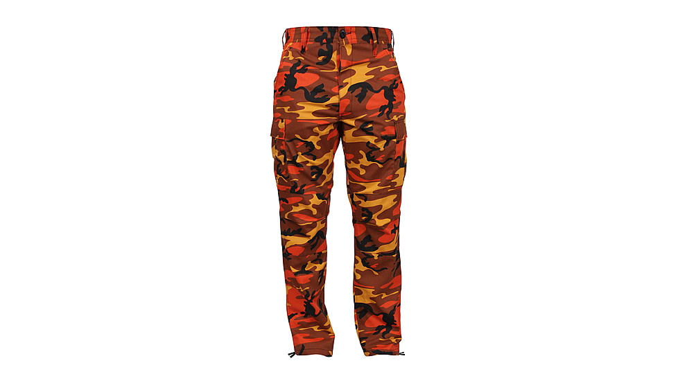 Rothco Color Camo Tactical BDU Pants - Mens, Savage Orange Camo, Small, 8865-SavageOrangeCamo-S27-31Waist