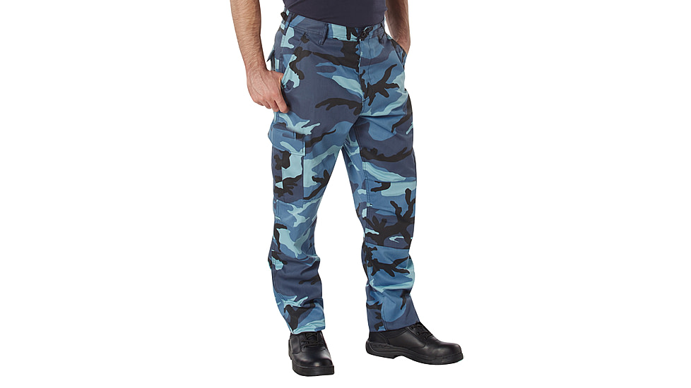 Rothco Color Camo Tactical BDU Pants - Mens, Sky Blue Camo, Extra Small, 7882-SkyBlueCamo-XS23-27Waist