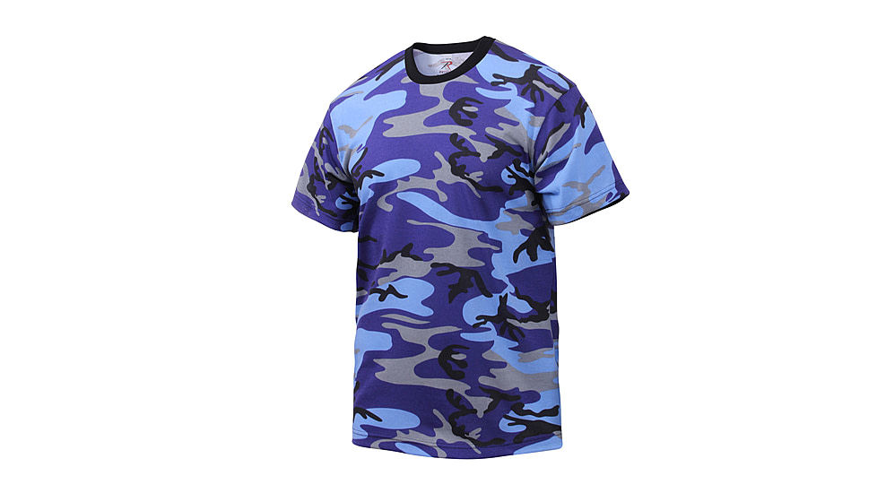 Rothco Colored Camo T-Shirts, Electric Blue Camo, Small, 60173-ElectricBlueCamo-S