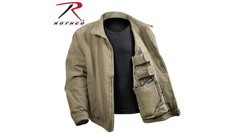 Rothco Concealed Carry 3 Season Jacket, Khaki, 4XL, 53878-Khaki-4XL