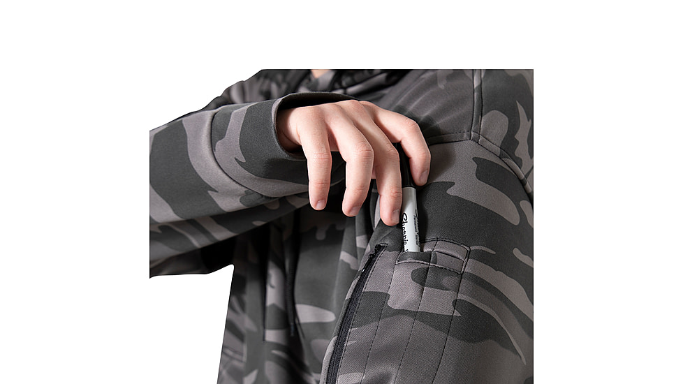 Rothco Concealed Carry Hoodie, 2XL, Black Camo, 6136-BlackCamo-2XL