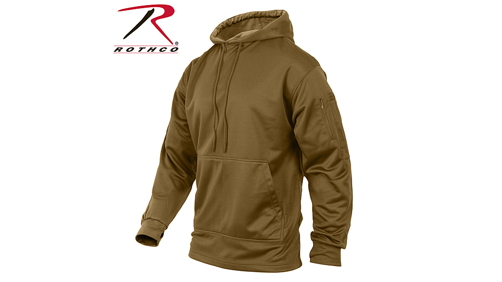 Rothco Concealed Carry Hoodie - Men's, Coyote Brown, Medium, 2081-CoyoteBrown-M