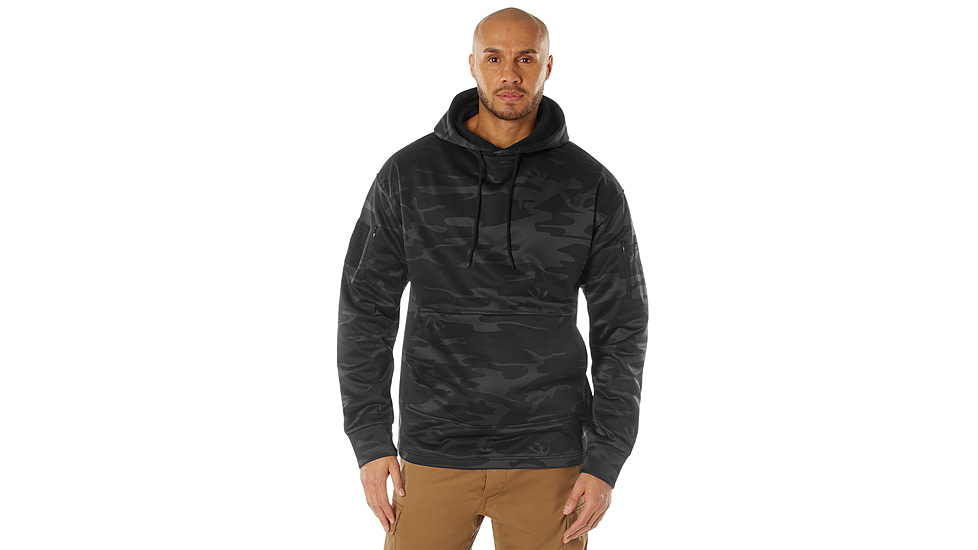 Rothco Concealed Carry Hoodie - Men's, Midnight Black Camo, 2XL, 12211-MidnightBlackCamo-2XL