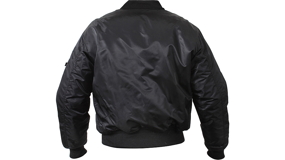 Rothco Concealed Carry MA-1 Flight Jacket, Black, Small, 77350-Black-S