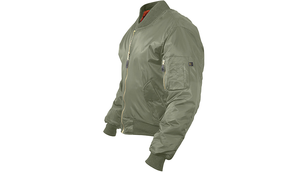 Rothco Concealed Carry MA-1 Flight Jacket, Sage Green, Small, 77450-SageGreen-S