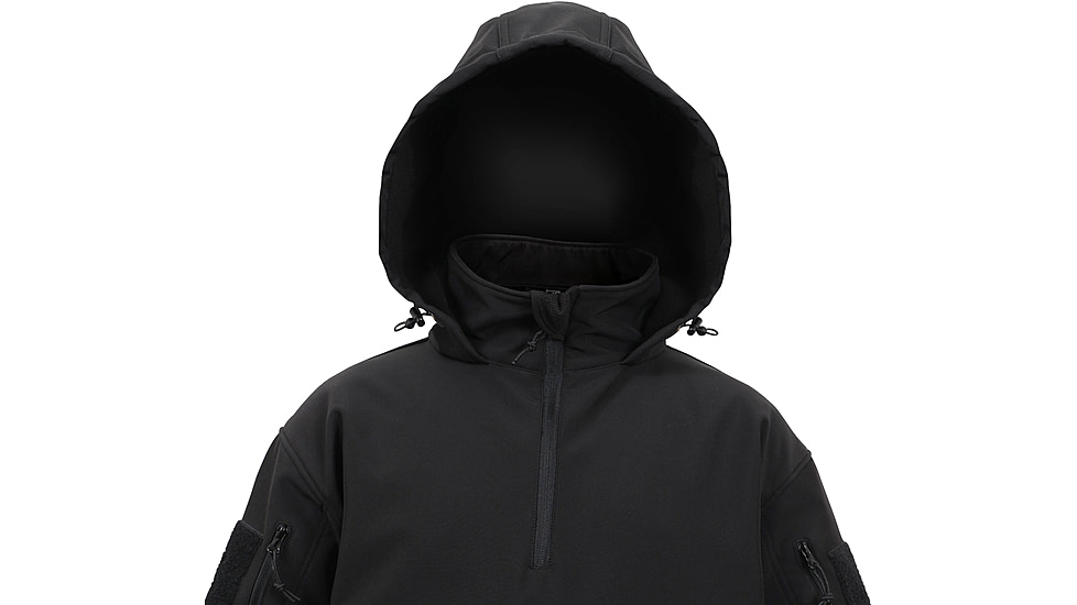 Rothco Concealed Carry Soft Shell Anorak, Mens, Black, 3XL, 3842