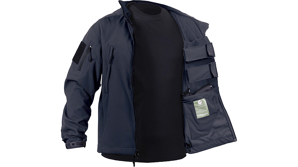Rothco Concealed Carry Soft Shell Jacket - Mens, Midnight Navy Blue, Small, 56385-MidnightNavyBlue-S