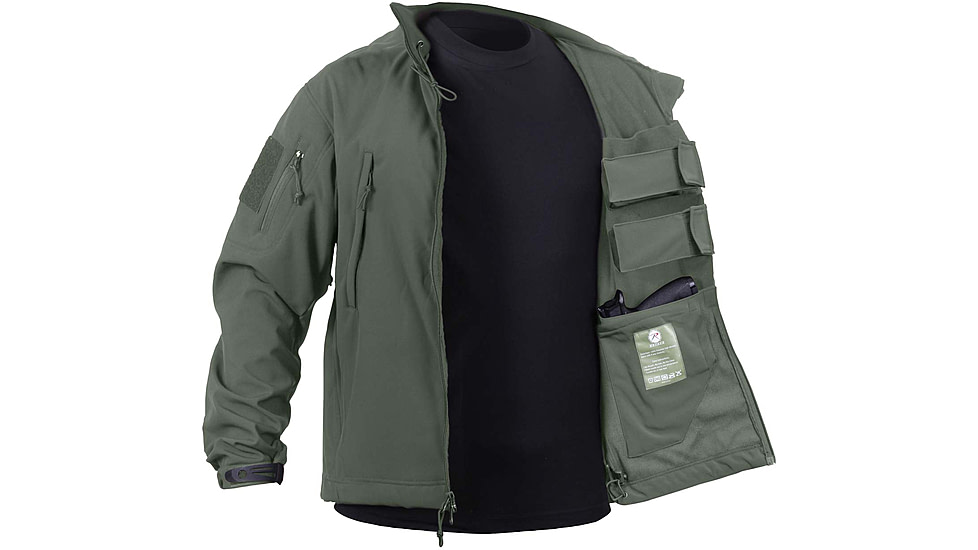 Rothco Concealed Carry Soft Shell Jacket, Olive Drab, 3XL, 55587-OliveDrab-3XL