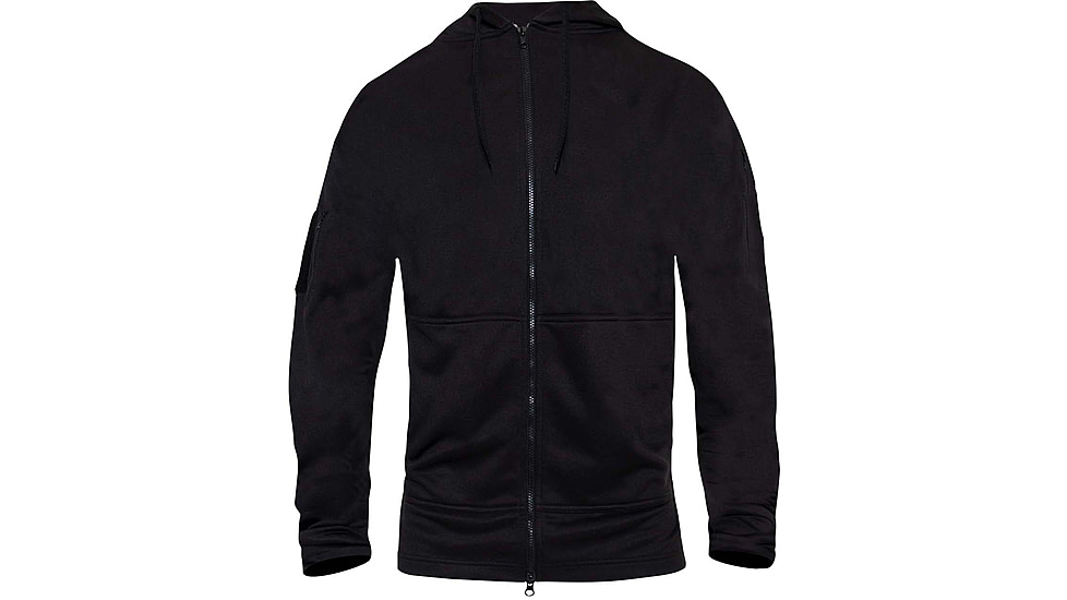 Rothco Concealed Carry Zippered Hoodie - Mens, Black, Small, 6071-S