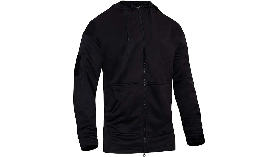 Rothco Concealed Carry Zippered Hoodie - Mens, Black, Small, 6071-S