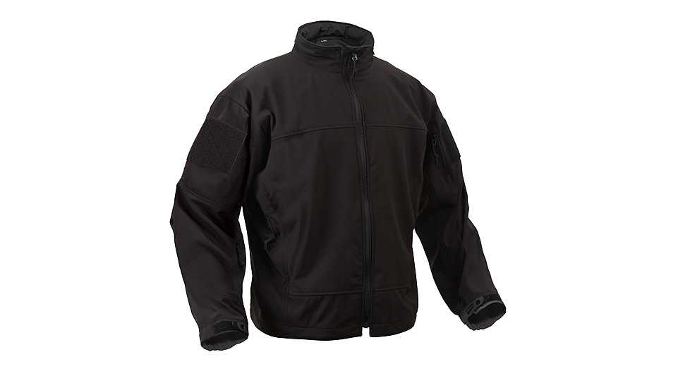 Rothco Covert Ops Light Weight Soft Shell Jacket, Black, Small, 5262-Black-S
