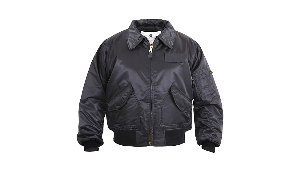 Rothco CWU-45P Flight Jacket, Black, Small, 7522-Black-S