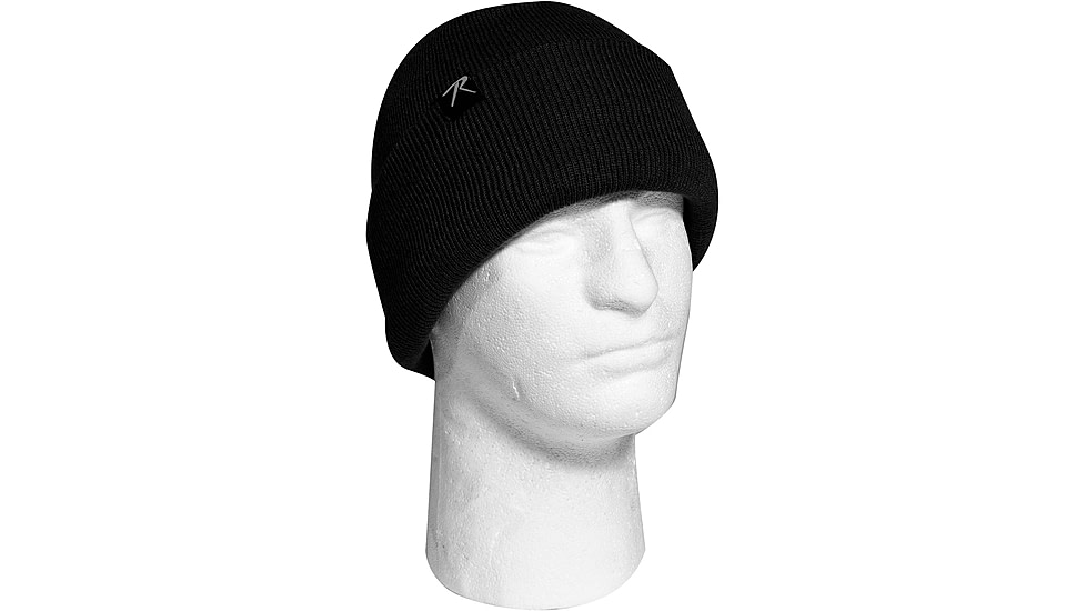 Rothco Deluxe Fine Knit Fleece-Lined Watch Cap - Mens, Black, One Size, 57870-Black