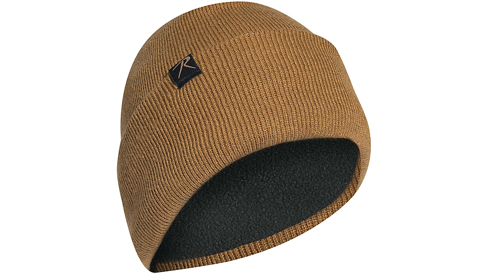 Rothco Deluxe Fine Knit Fleece-Lined Watch Cap - Mens, Coyote Brown, One Size, 57871-CoyoteBrown