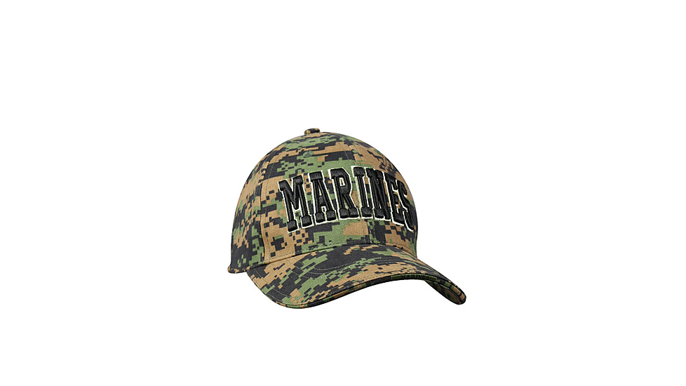Rothco Deluxe Marines Low Profile Insignia Cap, Woodland Digital Camo, 9588-WoodlandDigitalCamo