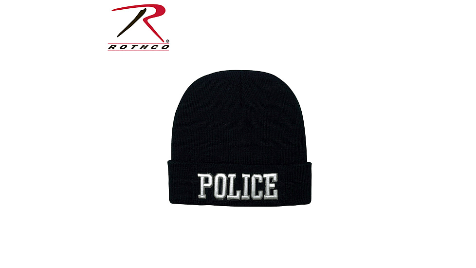 Rothco Deluxe Military Embroidered Watch Cap, Black/White, 5342-BlackWhite-Security