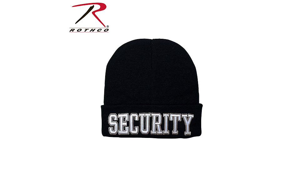 Rothco Deluxe Military Embroidered Watch Cap, Black/White, 5342-BlackWhite-Security