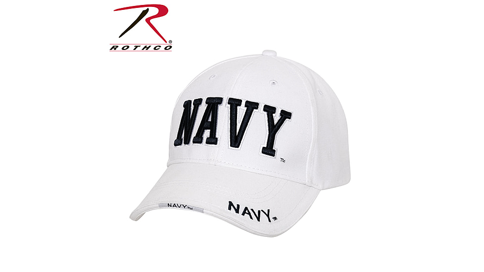 Rothco Deluxe Navy Low Profile Cap, White, 3625-White