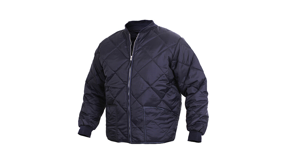 Rothco Diamond Nylon Quilted Flight Jacket, Navy Blue, M, 7160-NavyBlue-M