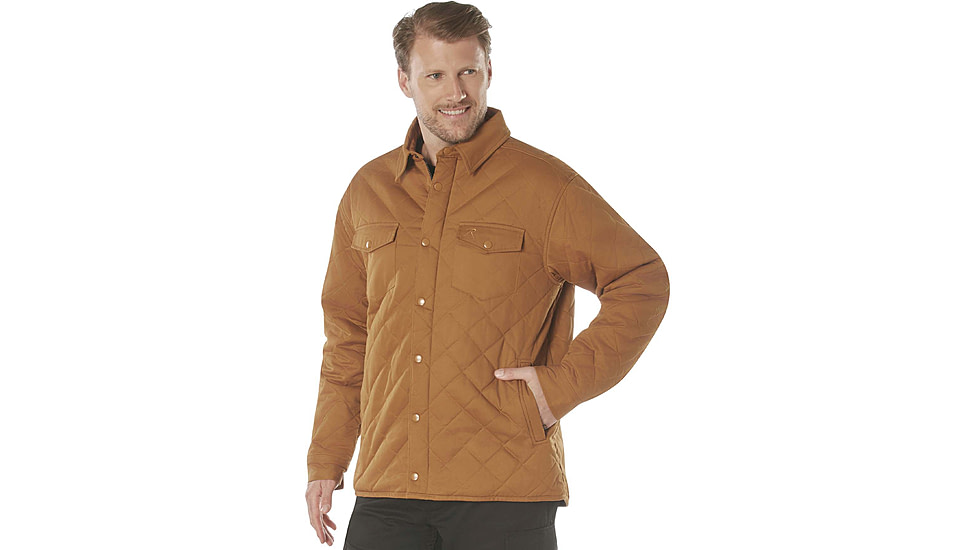 Rothco Diamond Quilted Cotton Jacket, XL, Work Brown, 42015-WorkBrown-XL