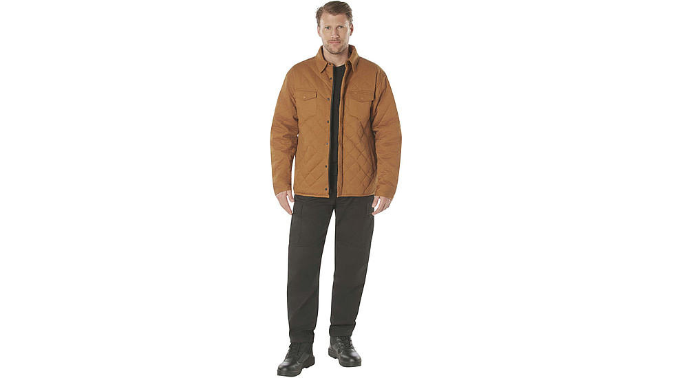 Rothco Diamond Quilted Cotton Jacket, XL, Work Brown, 42015-WorkBrown-XL