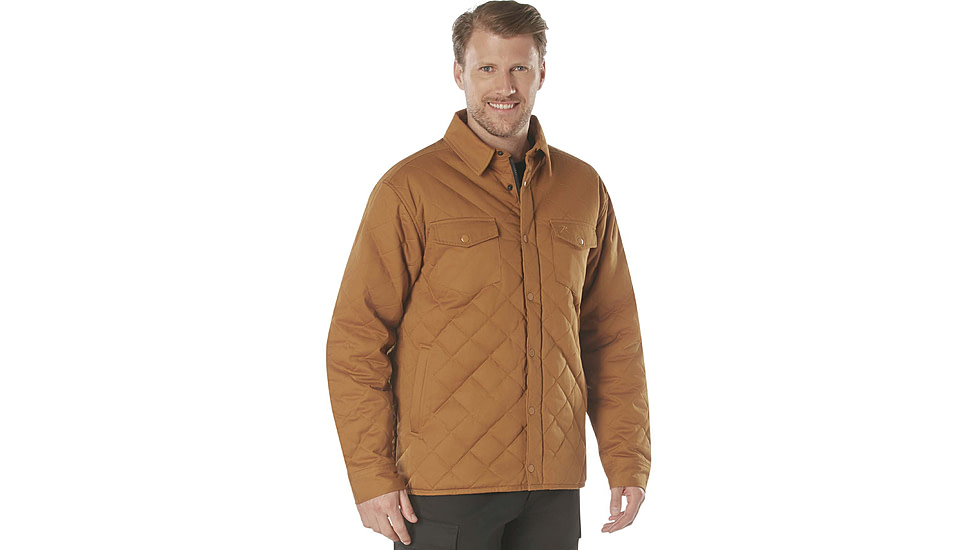 Rothco Diamond Quilted Cotton Jacket, XL, Work Brown, 42015-WorkBrown-XL