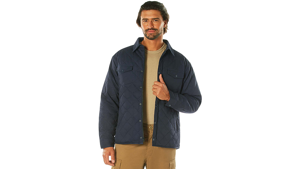 Rothco Diamond Quilted Cotton Jacket, Midnight Navy Blue, XL, 42040-MidnightNavyBlue-XL