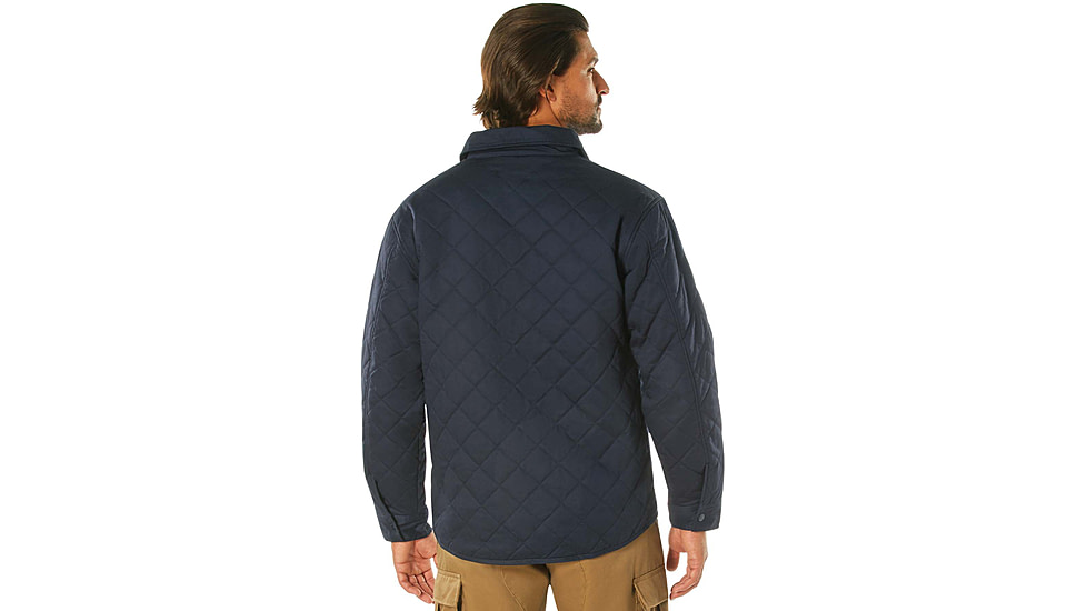 Rothco Diamond Quilted Cotton Jacket, Midnight Navy Blue, XL, 42040-MidnightNavyBlue-XL