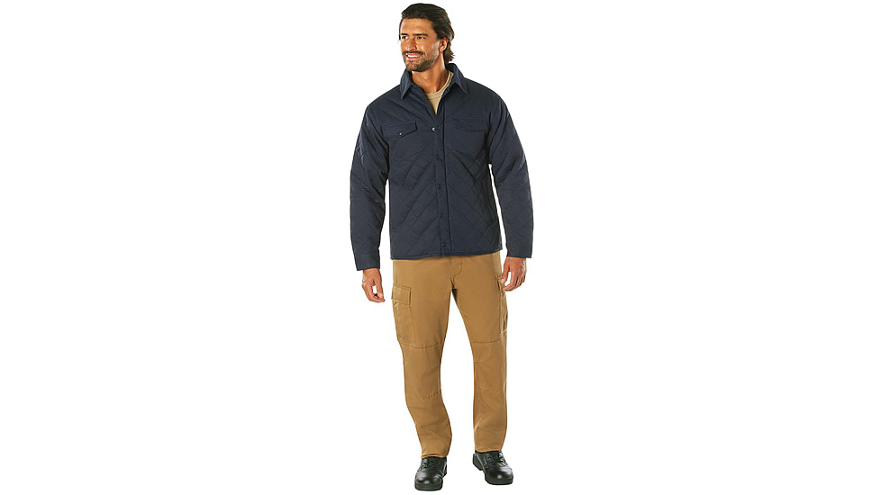 Rothco Diamond Quilted Cotton Jacket, Midnight Navy Blue, XL, 42040-MidnightNavyBlue-XL