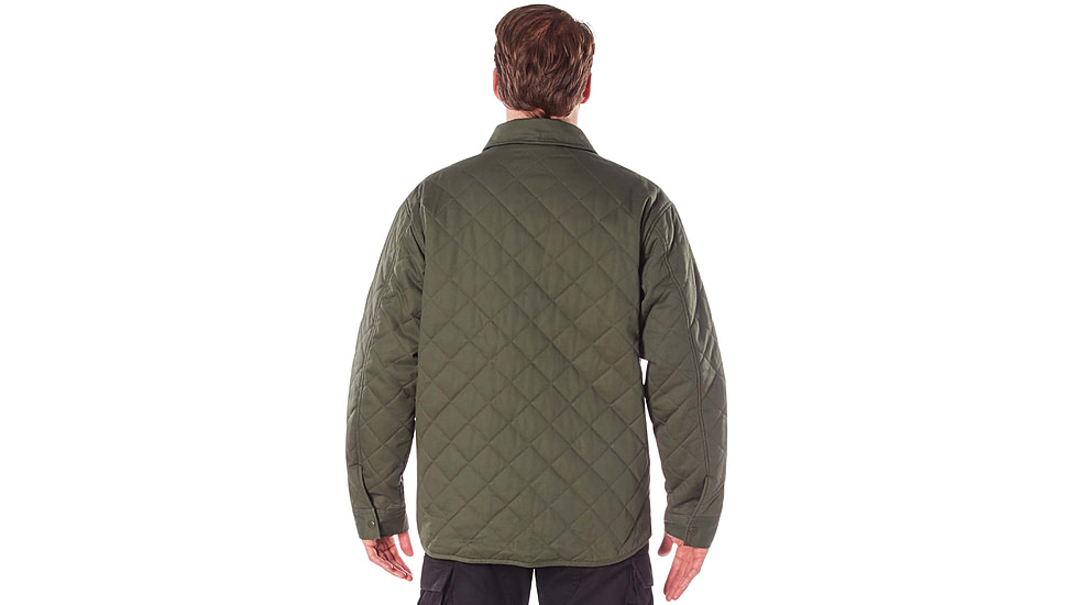 Rothco Diamond Quilted Cotton Jacket - Mens, Olive Drab, Extra Large, 42005-OliveDrab-XL