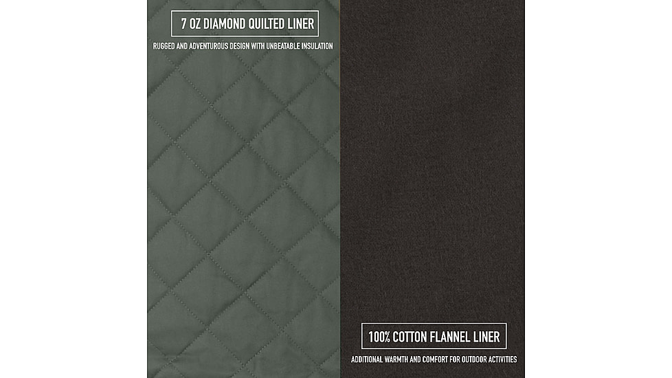 Rothco Diamond Quilted Cotton Jacket, Olive Drab, XL, 42005-OliveDrab-XL
