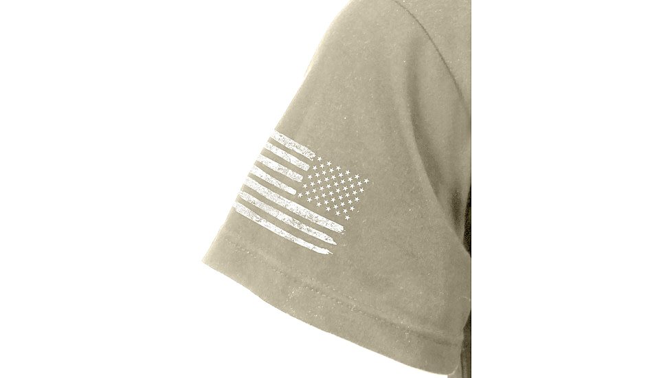 Rothco Distressed US Flag Athletic Fit T-Shirt, Desert Sand, Medium, 10870-DesertSand-M