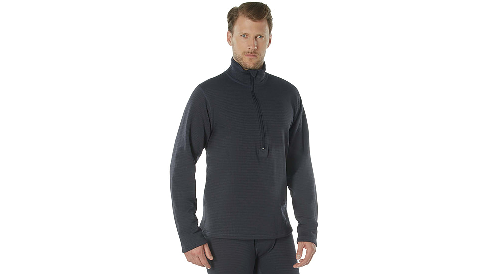 Rothco ECWCS Gen III Mid-Weight Underwear Top Level II, Midnight Navy Blue, XL, 69070-MidnightNavyBlue-XL