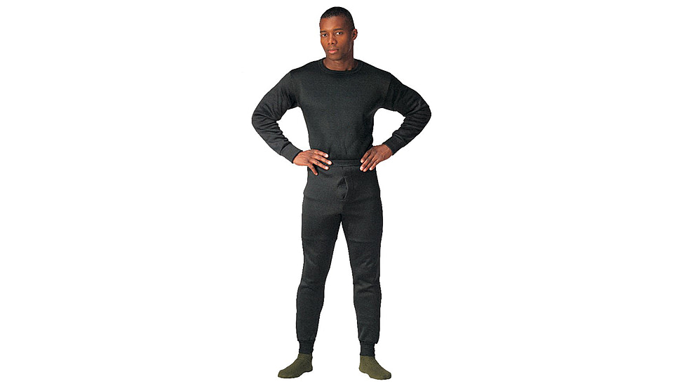 Rothco ECWCS Poly Crew Neck Top, Black, XL, 6118-Black-XL