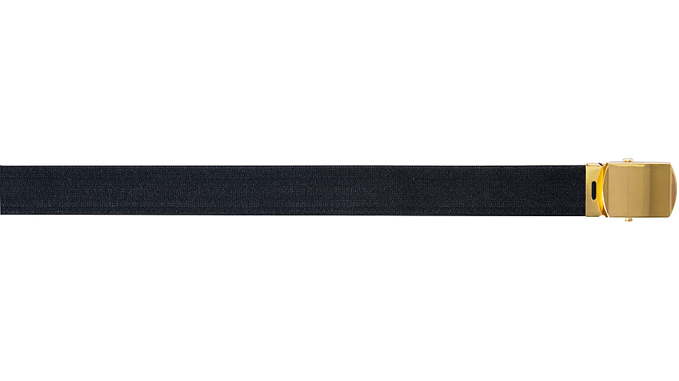 Rothco Elastic Stretch Web Belt, Black/Gold, 54in, 11471-Gold
