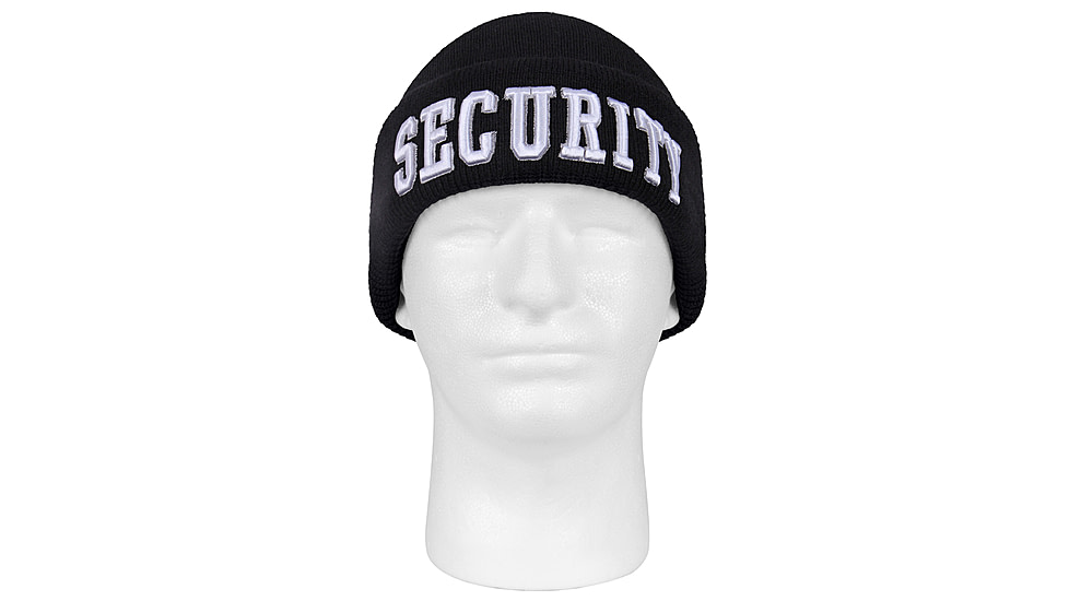 Rothco Deluxe Military Embroidered Watch Cap, Black/White, 5342-BlackWhite-Security