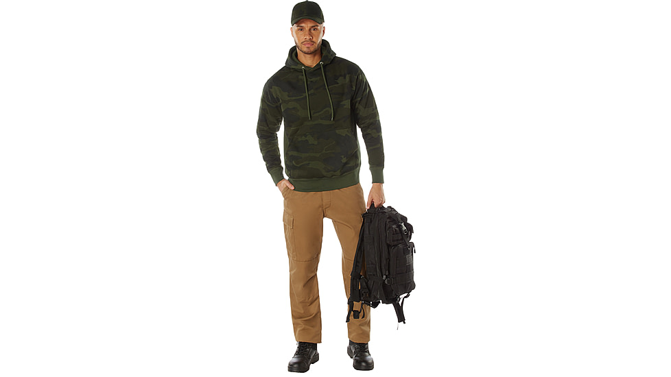 Rothco Every Day Pullover Hooded Sweatshirt 4961, L, Camo, 42095-MidnightWoodlandCamo-L