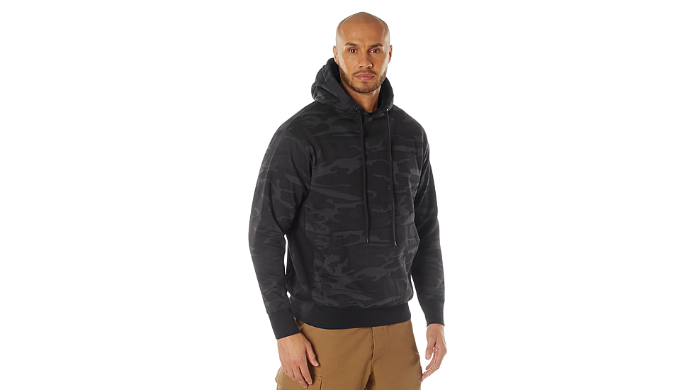 Rothco Every Day Pullover Hooded Sweatshirt 4961, L, Midnight Black Camo, 42085-MidnightBlackCamo-L