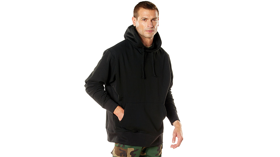 Rothco Every Day Pullover Hooded Sweatshirt, Black, Extra Large, 42050-XL