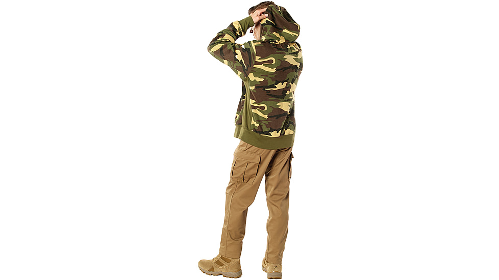 Rothco Every Day Pullover Hooded Sweatshirt, Woodland Camo, Medium, 42075-M