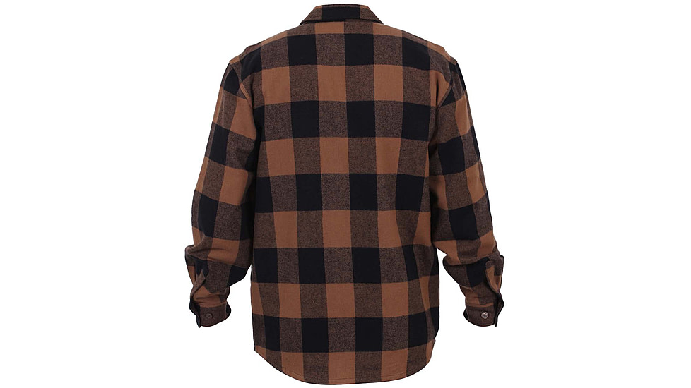 Rothco Extra Heavyweight Buffalo Plaid Flannel Shirts, Brown Plaid, M, 4667-BrownPlaid-M