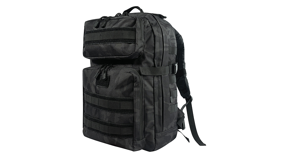 Rothco Fast Mover Tactical Backpack, Midnight Black Camo, 22970-MidnightBlackCamo