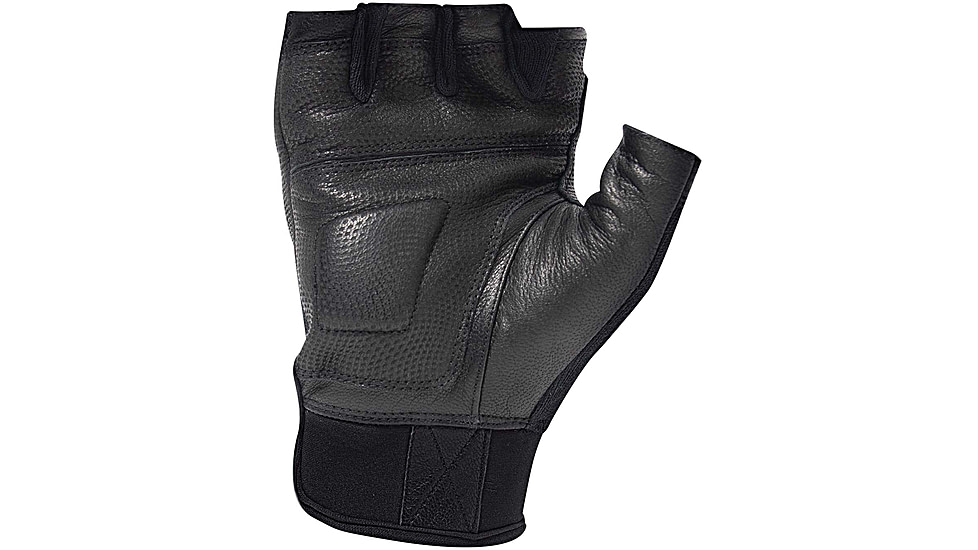 Rothco Fingerless Cut and Fire Resistant Carbon Hard Knuckle Gloves, Black, Small, 28081-S