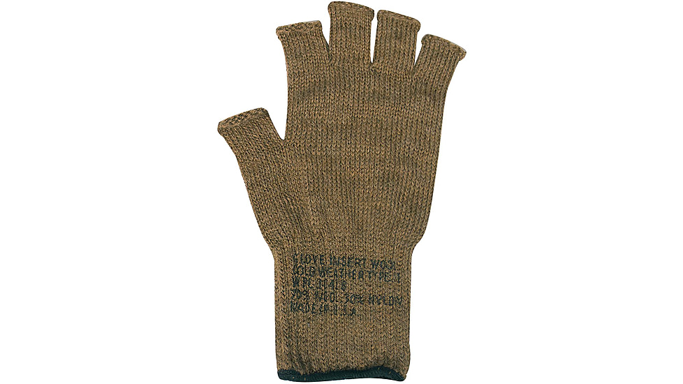 Rothco Fingerless Wool Gloves, Coyote Brown, 84110-CoyoteBrown