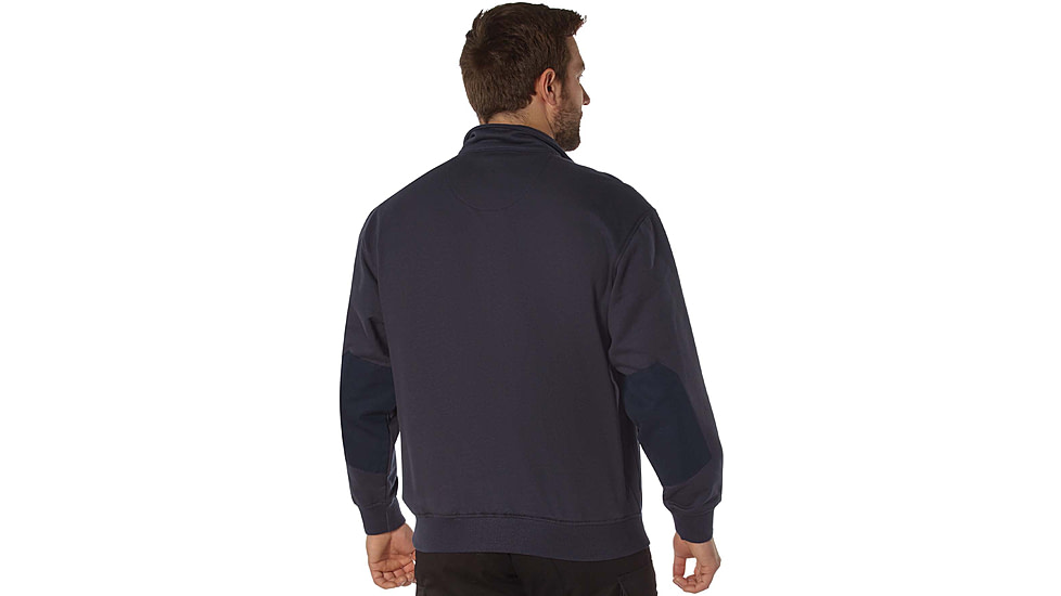 Rothco Firefighter / EMS Quarter Zip Job Shirt, Midnight Navy Blue, Small, 7750-MidnightNavyBlue-S